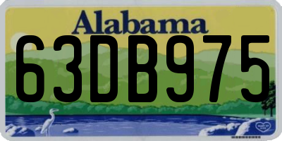 AL license plate 63DB975