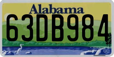 AL license plate 63DB984