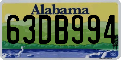 AL license plate 63DB994