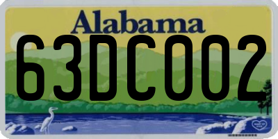 AL license plate 63DC002