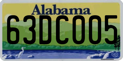 AL license plate 63DC005