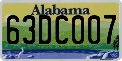 AL license plate 63DC007