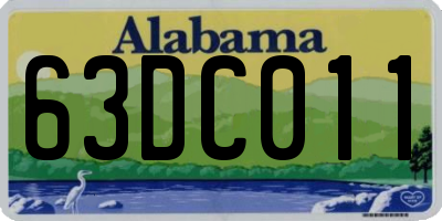 AL license plate 63DC011