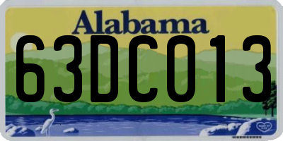 AL license plate 63DC013