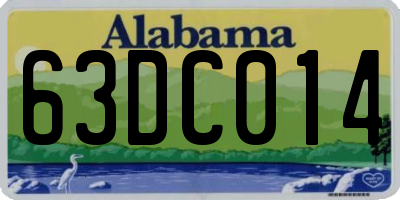 AL license plate 63DC014