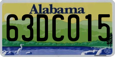 AL license plate 63DC015