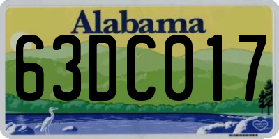 AL license plate 63DC017