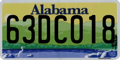 AL license plate 63DC018