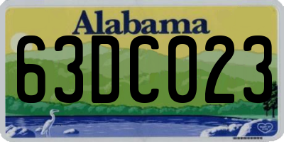 AL license plate 63DC023