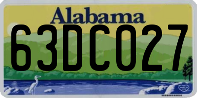 AL license plate 63DC027