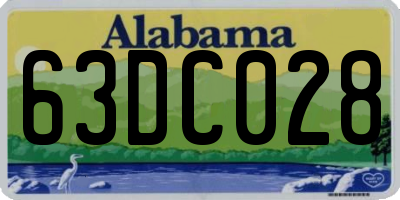 AL license plate 63DC028