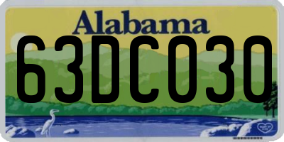 AL license plate 63DC030