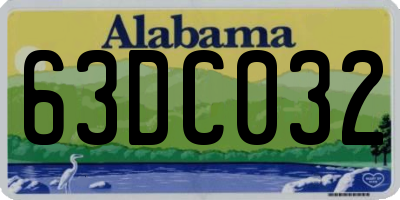 AL license plate 63DC032