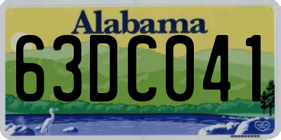 AL license plate 63DC041