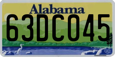 AL license plate 63DC045