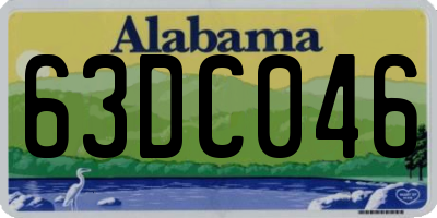AL license plate 63DC046