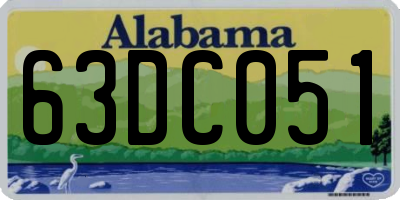 AL license plate 63DC051