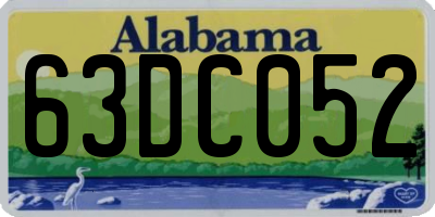 AL license plate 63DC052