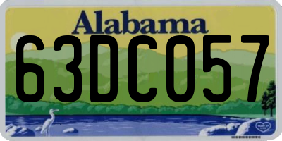 AL license plate 63DC057