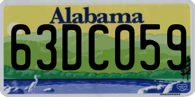 AL license plate 63DC059