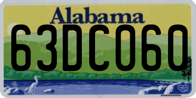 AL license plate 63DC060