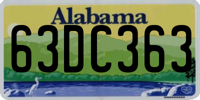 AL license plate 63DC363