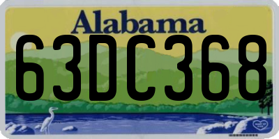 AL license plate 63DC368