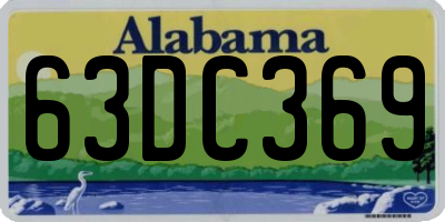 AL license plate 63DC369