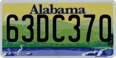 AL license plate 63DC370