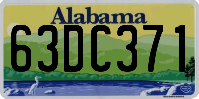 AL license plate 63DC371