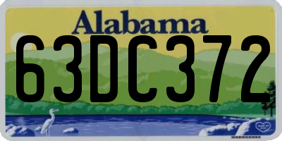 AL license plate 63DC372
