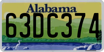 AL license plate 63DC374