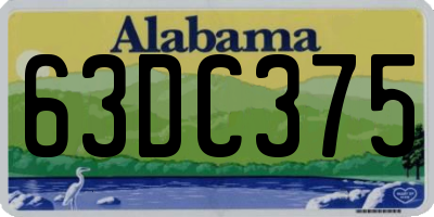AL license plate 63DC375
