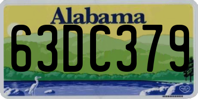 AL license plate 63DC379