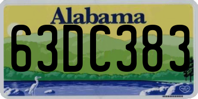 AL license plate 63DC383