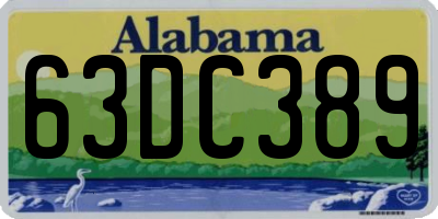 AL license plate 63DC389