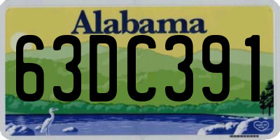 AL license plate 63DC391