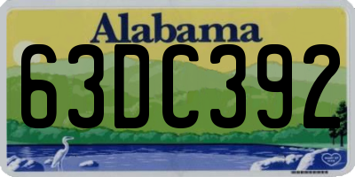 AL license plate 63DC392