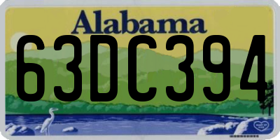 AL license plate 63DC394