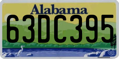 AL license plate 63DC395