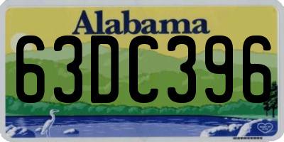 AL license plate 63DC396