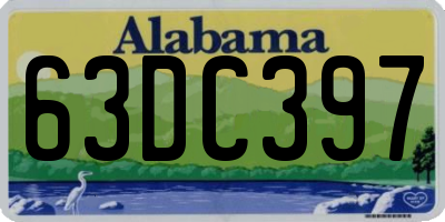 AL license plate 63DC397