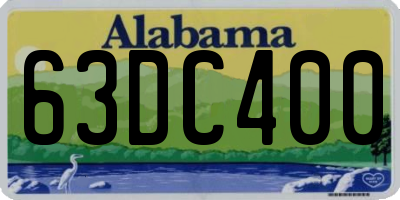 AL license plate 63DC400