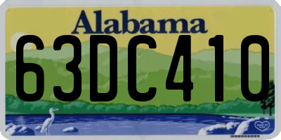 AL license plate 63DC410