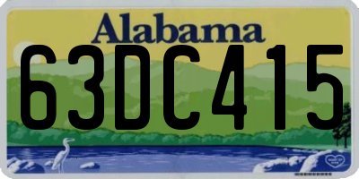 AL license plate 63DC415