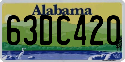 AL license plate 63DC420