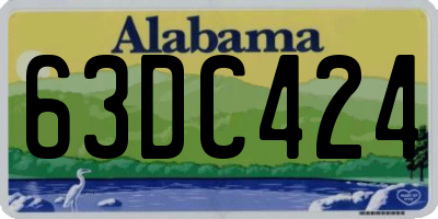 AL license plate 63DC424