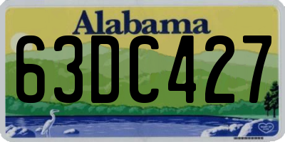 AL license plate 63DC427