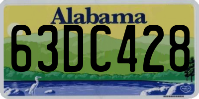 AL license plate 63DC428