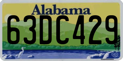AL license plate 63DC429